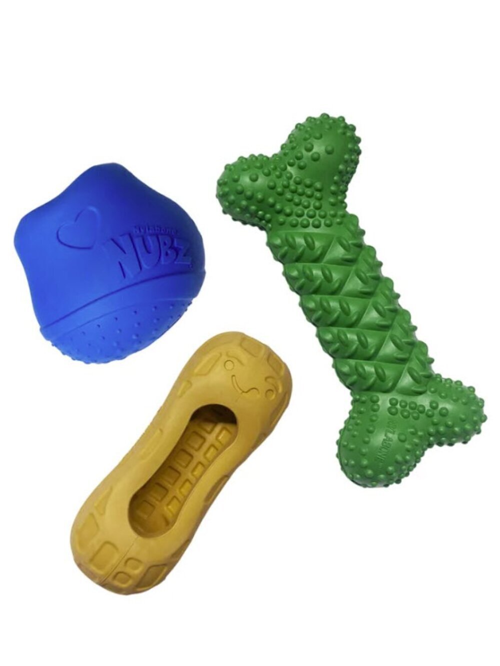 Nylabone NUBZ Treat N' Chew Dog Toy Variety Pack, 3-count